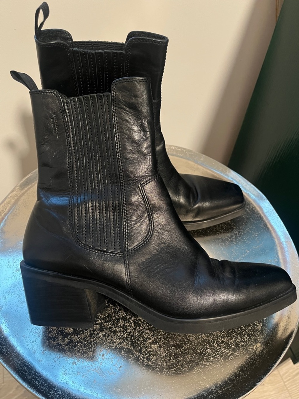 Vagabond Black Leather Simone Boots size 40 (8.5 or 9)